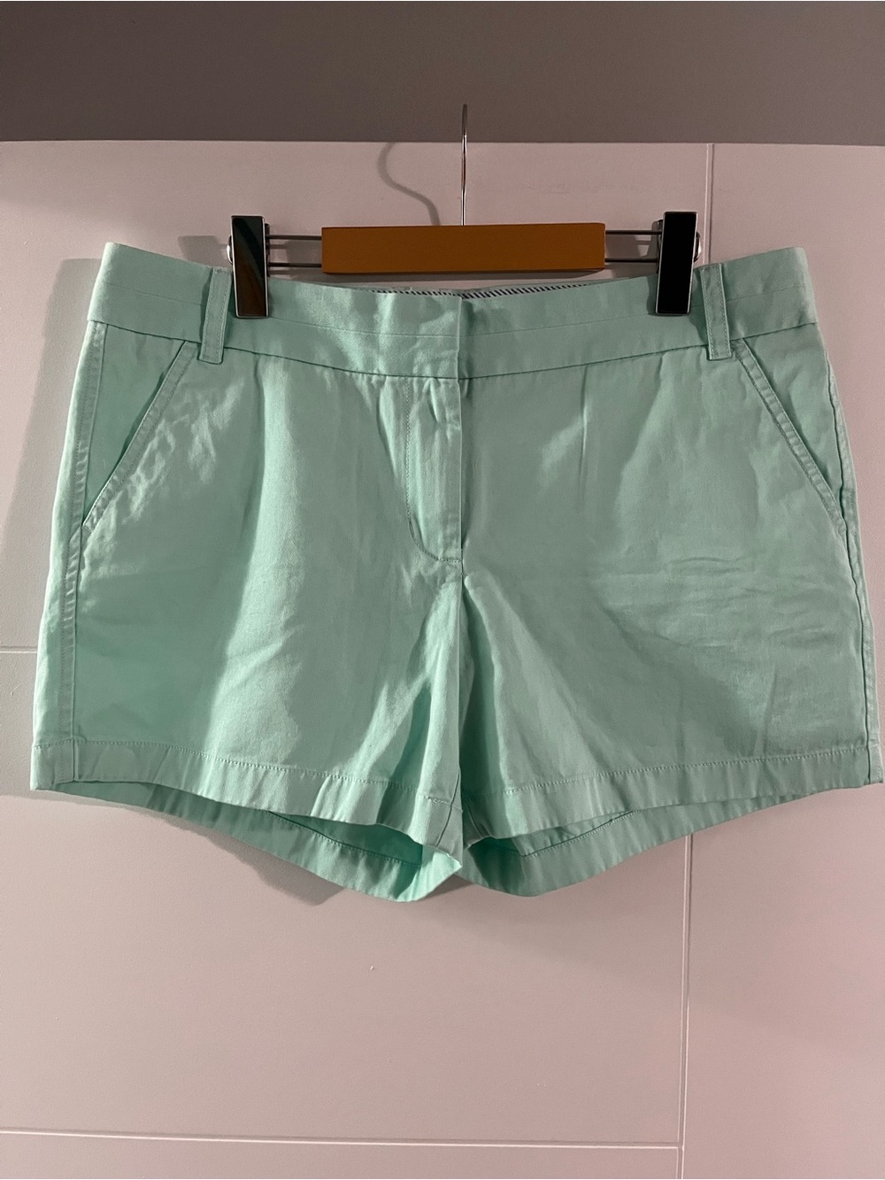J. Crew Mint-Blue Cotton Chino Shorts